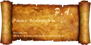 Pausz Alexandra névjegykártya